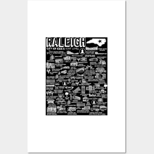 Raleigh Map Posters and Art